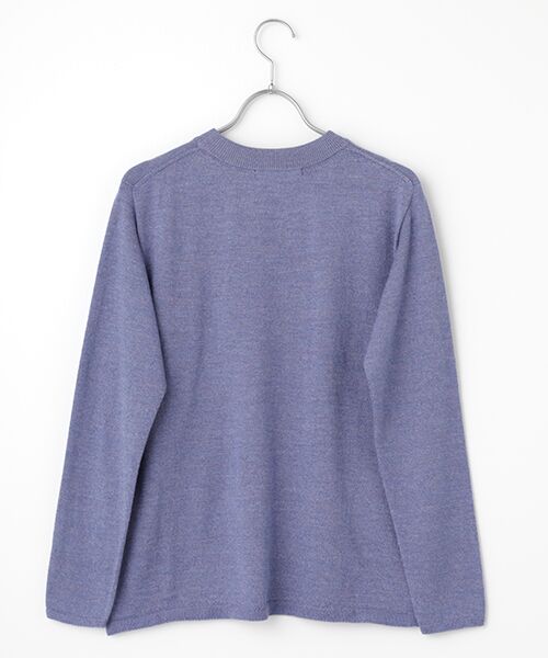 Mademoiselle NON NON / マドモアゼルノンノン ニット・セーター | メランジ綿ウール モックネックプルオーバー | 詳細3