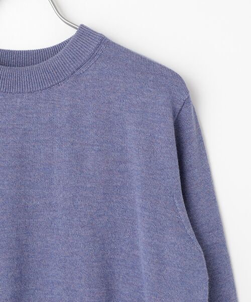Mademoiselle NON NON / マドモアゼルノンノン ニット・セーター | メランジ綿ウール モックネックプルオーバー | 詳細4