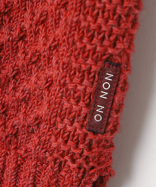 Mademoiselle NON NON / マドモアゼルノンノン ベスト | メランジ綿ウール スリットネックベスト | 詳細5