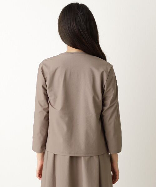 Mademoiselle NON NON / マドモアゼルノンノン カーディガン・ボレロ | 吊り風裏毛 ノーカラージップアップカーディガン | 詳細8