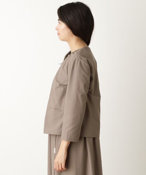 Mademoiselle NON NON / マドモアゼルノンノン カーディガン・ボレロ | 吊り風裏毛 ノーカラージップアップカーディガン | 詳細9