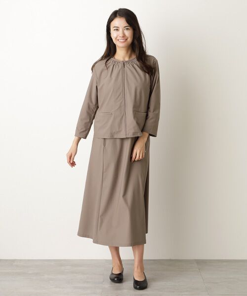 Mademoiselle NON NON / マドモアゼルノンノン カーディガン・ボレロ | 吊り風裏毛 ノーカラージップアップカーディガン | 詳細11