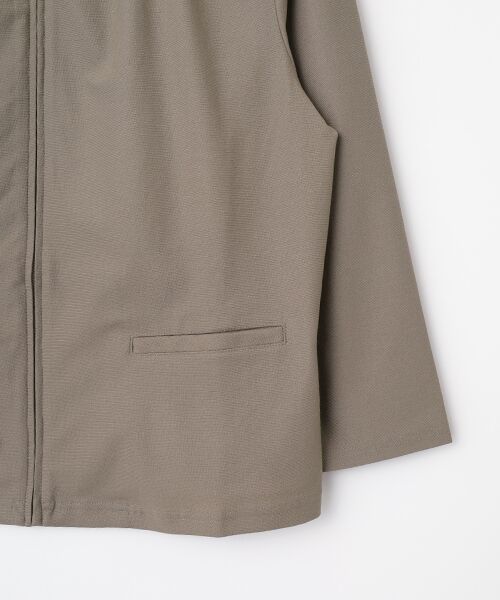 Mademoiselle NON NON / マドモアゼルノンノン カーディガン・ボレロ | 吊り風裏毛 ノーカラージップアップカーディガン | 詳細4