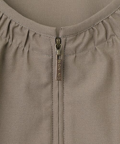 Mademoiselle NON NON / マドモアゼルノンノン カーディガン・ボレロ | 吊り風裏毛 ノーカラージップアップカーディガン | 詳細6