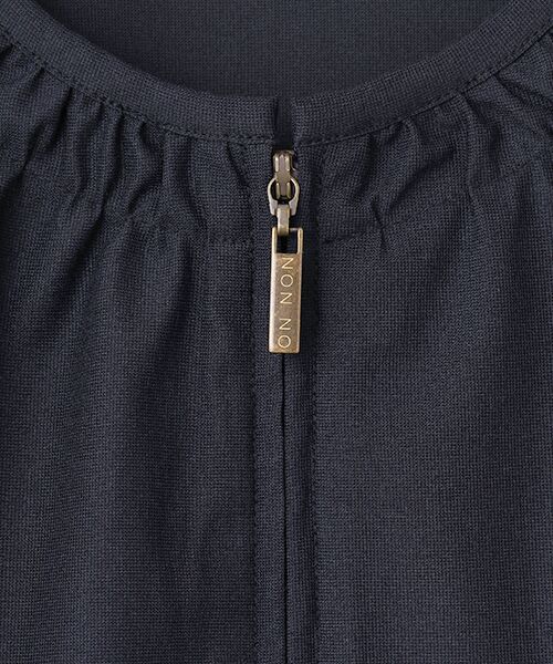 Mademoiselle NON NON / マドモアゼルノンノン カーディガン・ボレロ | 吊り風裏毛 ノーカラージップアップカーディガン | 詳細12