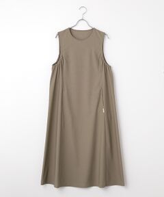 Mademoiselle NON NON リゾート柄 レトロ 麻 ワンピース Mademoiselle NON NON 麻×綿 花柄 ノースリーブワンピース