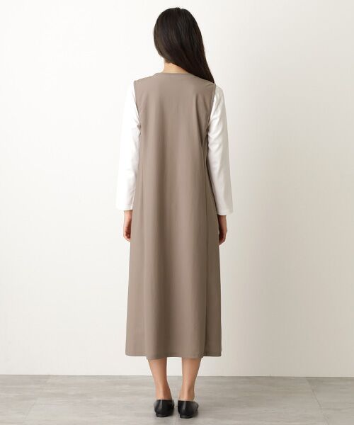 Mademoiselle NON NON / マドモアゼルノンノン ロング・マキシ丈ワンピース | 吊り風裏毛 ジャンパースカート | 詳細8