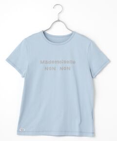 Mademoiselle NON NON / マドモアゼルノンノン Tシャツ | ●定番●タリイ天竺 カラーベースロゴプリント半袖Tシャツ