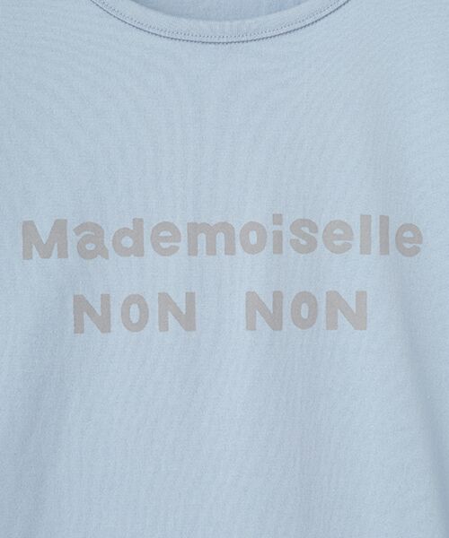 Mademoiselle NON NON / マドモアゼルノンノン Tシャツ | ●定番●タリイ天竺 カラーベースロゴプリント半袖Tシャツ | 詳細4