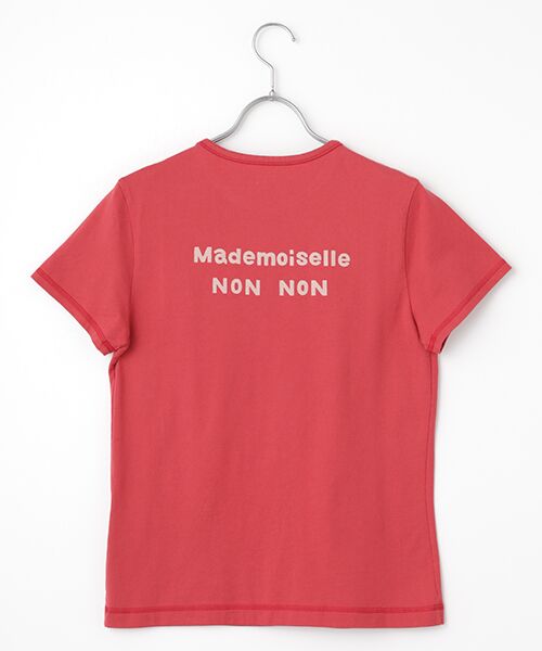 Mademoiselle NON NON / マドモアゼルノンノン Tシャツ | ●定番●タリイ天竺 カラーベースロゴプリント半袖Tシャツ | 詳細5