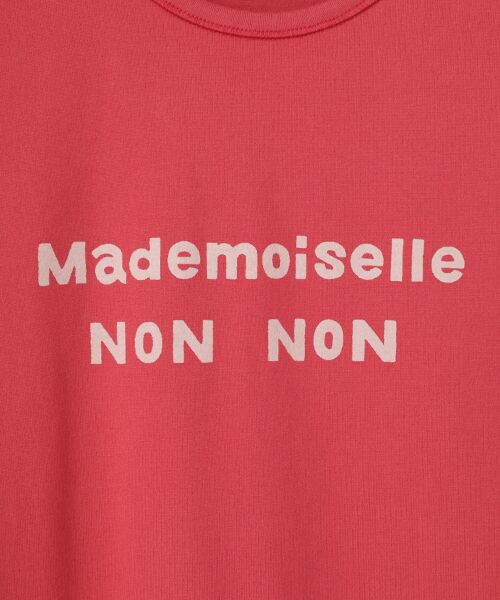 Mademoiselle NON NON / マドモアゼルノンノン Tシャツ | ●定番●タリイ天竺 カラーベースロゴプリント半袖Tシャツ | 詳細9