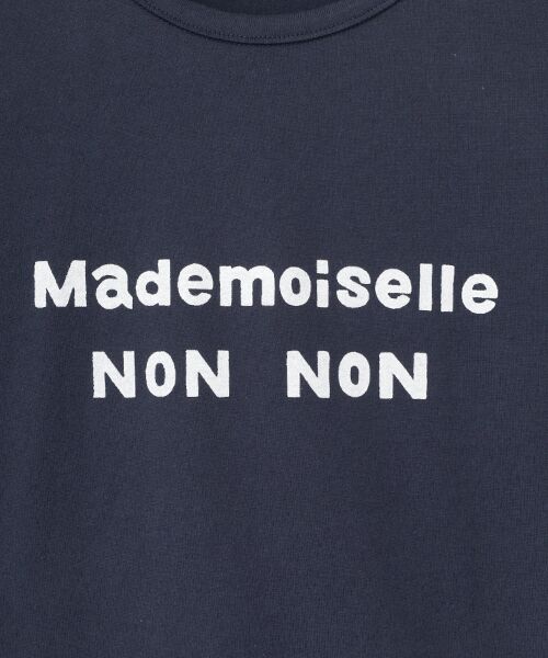 Mademoiselle NON NON / マドモアゼルノンノン Tシャツ | ●定番●タリイ天竺 カラーベースロゴプリント半袖Tシャツ | 詳細13