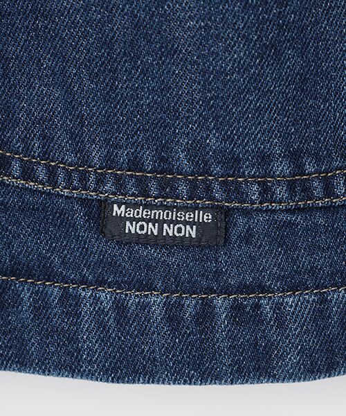 Mademoiselle NON NON / マドモアゼルノンノン Gジャン・デニムジャケット | コットンリネンムラ糸交織デニムジャケット | 詳細5