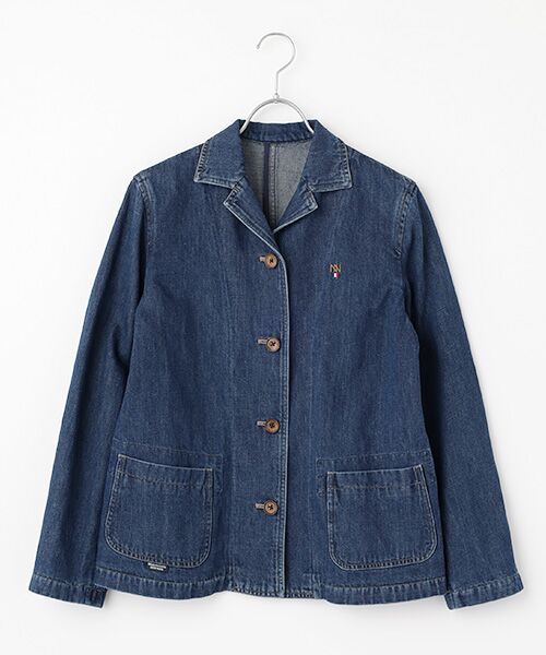 コットンリネンムラ糸交織デニムジャケット （Gジャン・デニム