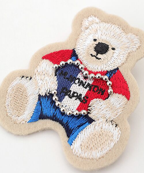 Mademoiselle NON NON / マドモアゼルノンノン ブローチ・コサージュ | シロクマのモチーフワッペンブローチ | 詳細2