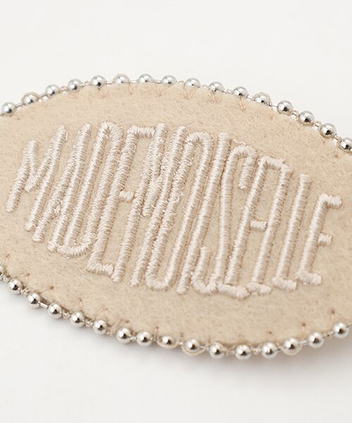 Mademoiselle NON NON / マドモアゼルノンノン ブローチ・コサージュ | 「MADEMOISELLE」モチーフワッペンブローチ | 詳細2