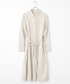 Mademoiselle NON NON / マドモアゼルノンノン ロング・マキシ丈ワンピース | オーガニックコットンソフトビエラシャツワンピース