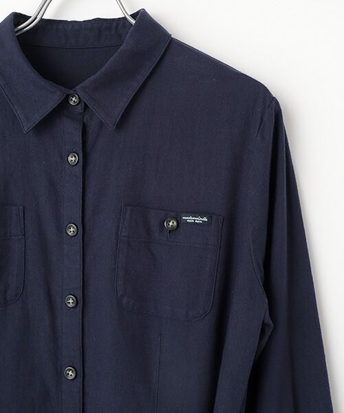 Mademoiselle NON NON / マドモアゼルノンノン ロング・マキシ丈ワンピース | オーガニックコットンソフトビエラシャツワンピース | 詳細3