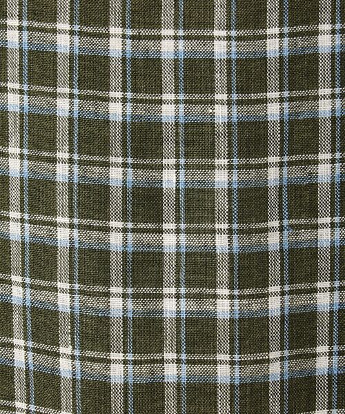 Mademoiselle NON NON / マドモアゼルノンノン ロング・マキシ丈ワンピース | リネンルポワンCC加工 ノースリーブチェックワンピース | 詳細1