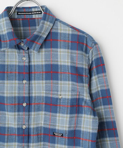 Mademoiselle NON NON / マドモアゼルノンノン シャツ・ブラウス | ビエラ起毛チェックシャツ | 詳細5
