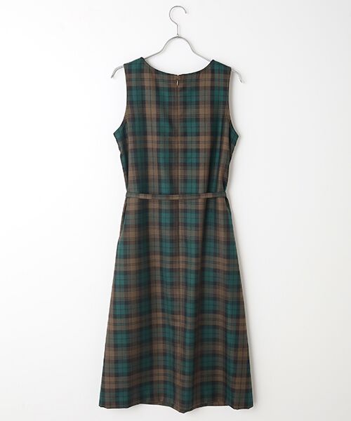 Mademoiselle NON NON / マドモアゼルノンノン ロング・マキシ丈ワンピース | ウールサージタータンチェック ジャンパースカート | 詳細2