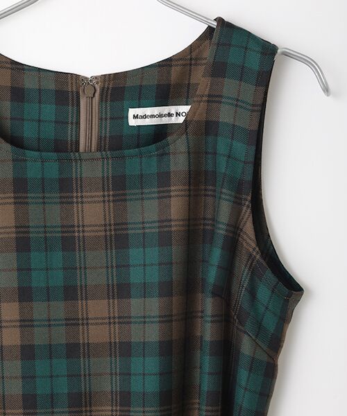 Mademoiselle NON NON / マドモアゼルノンノン ロング・マキシ丈ワンピース | ウールサージタータンチェック ジャンパースカート | 詳細3