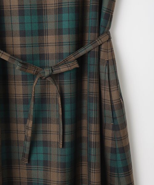 Mademoiselle NON NON / マドモアゼルノンノン ロング・マキシ丈ワンピース | ウールサージタータンチェック ジャンパースカート | 詳細4