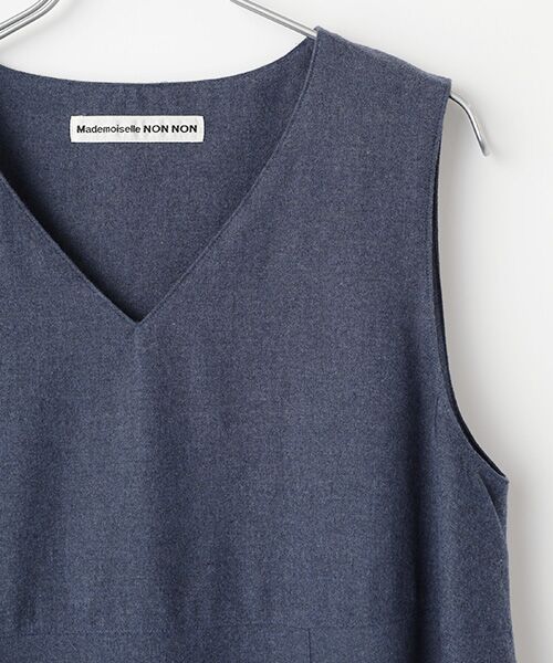 Mademoiselle NON NON / マドモアゼルノンノン ロング・マキシ丈ワンピース | ビエラシャンブレーフロレット刺繍ワンピース | 詳細2