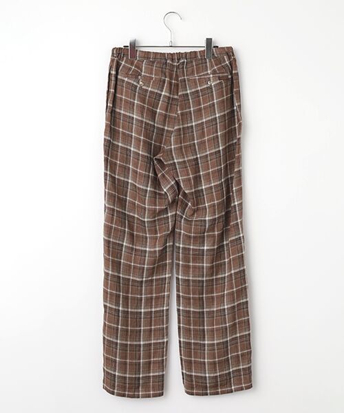 Mademoiselle NON NON / マドモアゼルノンノン その他パンツ | リネンルポワンCC加工 チェックパンツ[フルレングス] | 詳細1