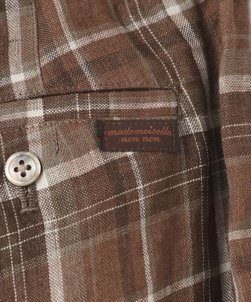 Mademoiselle NON NON / マドモアゼルノンノン その他パンツ | リネンルポワンCC加工 チェックパンツ[フルレングス] | 詳細6