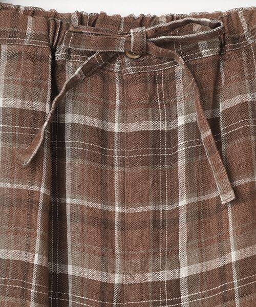 Mademoiselle NON NON / マドモアゼルノンノン その他パンツ | リネンルポワンCC加工 チェックパンツ[フルレングス] | 詳細7