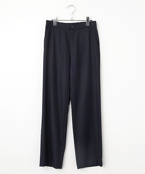 Mademoiselle NON NON / マドモアゼルノンノン スラックス・ドレスパンツ | ウォッシャブルウールサキソニーストレッチノータックパンツ(ダークネイビー)