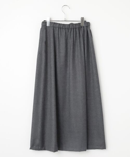 Mademoiselle NON NON / マドモアゼルノンノン ロング・マキシ丈スカート | ウォッシャブルウールサキソニーストレッチAラインスカート | 詳細1