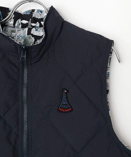 Mademoiselle NON NON / マドモアゼルノンノン ダウンジャケット・ベスト | ハイカウントタフタ リバーシブルベスト | 詳細2