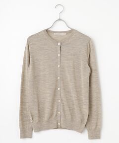 Mademoiselle NON NON / マドモアゼルノンノン カーディガン・ボレロ | エクストラファインメリノ天竺 クルーネックカーディガン