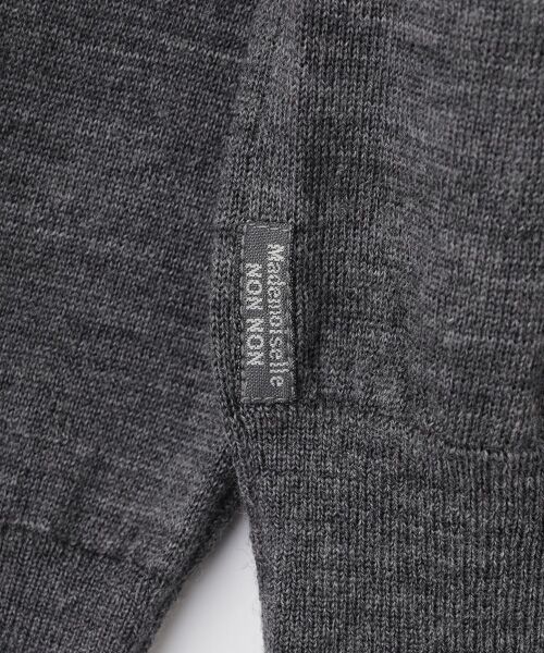 Mademoiselle NON NON / マドモアゼルノンノン カーディガン・ボレロ | エクストラファインメリノ天竺 クルーネックカーディガン | 詳細7