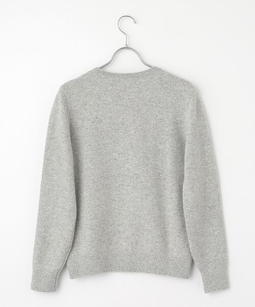 Mademoiselle NON NON / マドモアゼルノンノン カーディガン・ボレロ | タスマニアウール天竺クルーネックカーディガン | 詳細1