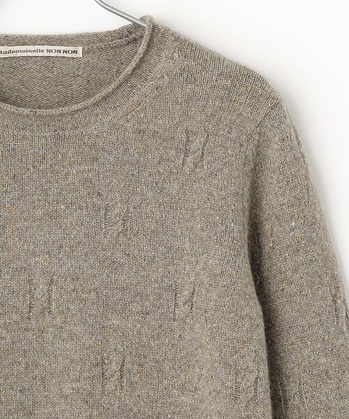 Mademoiselle NON NON / マドモアゼルノンノン ニット・セーター | アンゴラ/シルクMIXネップ ロールネックセーター | 詳細2