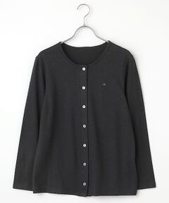 Mademoiselle NON NON / マドモアゼルノンノン カーディガン・ボレロ | ウォッシャブルウール天竺 クルーネックカーディガン