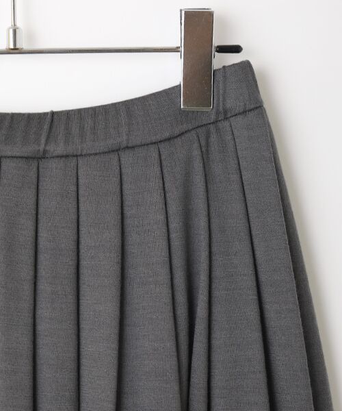 Mademoiselle NON NON / マドモアゼルノンノン ロング・マキシ丈スカート | ウォッシャブルウール天竺 タックスカート | 詳細4