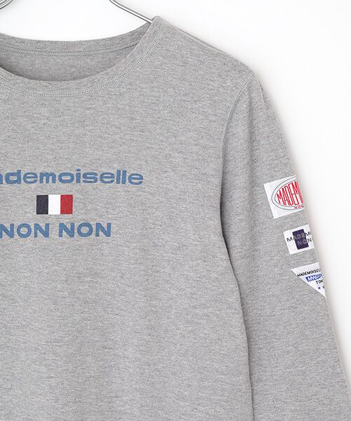 Mademoiselle NON NON / マドモアゼルノンノン Tシャツ | 甘撚りコンパクトヤーン ロゴ+フランス国旗Tシャツ | 詳細4