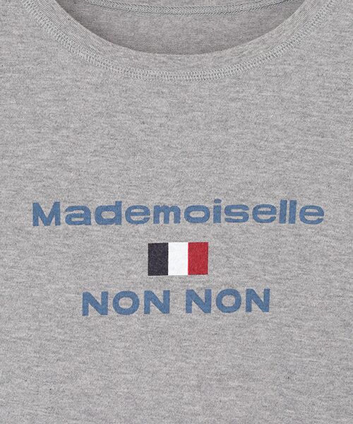 Mademoiselle NON NON / マドモアゼルノンノン Tシャツ | 甘撚りコンパクトヤーン ロゴ+フランス国旗Tシャツ | 詳細8