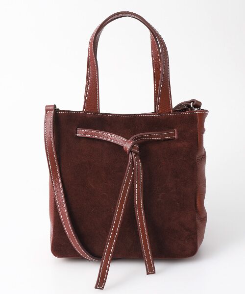 Mademoiselle NON NON / マドモアゼルノンノン ハンドバッグ | ＜MARCO BIANCHINI＞マルコ ビアンキーニ リボンスエードバッグ | 詳細1