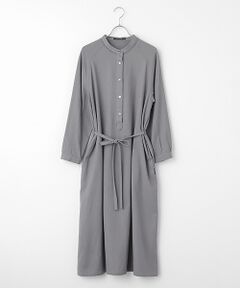 Mademoiselle NON NON / マドモアゼルノンノン ロング・マキシ丈ワンピース | コットンカラー杢ヘリンボンソフト起毛ワンピース