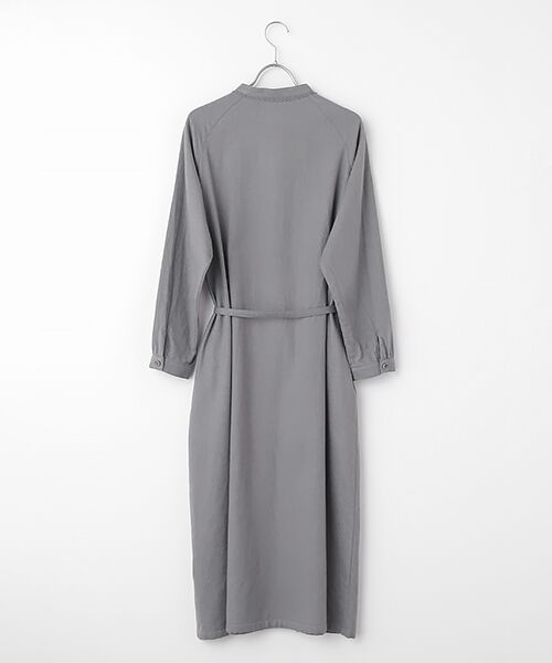 Mademoiselle NON NON / マドモアゼルノンノン ロング・マキシ丈ワンピース | コットンカラー杢ヘリンボンソフト起毛ワンピース | 詳細1