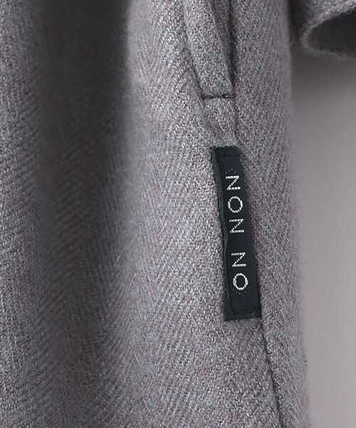 Mademoiselle NON NON / マドモアゼルノンノン ロング・マキシ丈ワンピース | コットンカラー杢ヘリンボンソフト起毛ワンピース | 詳細5