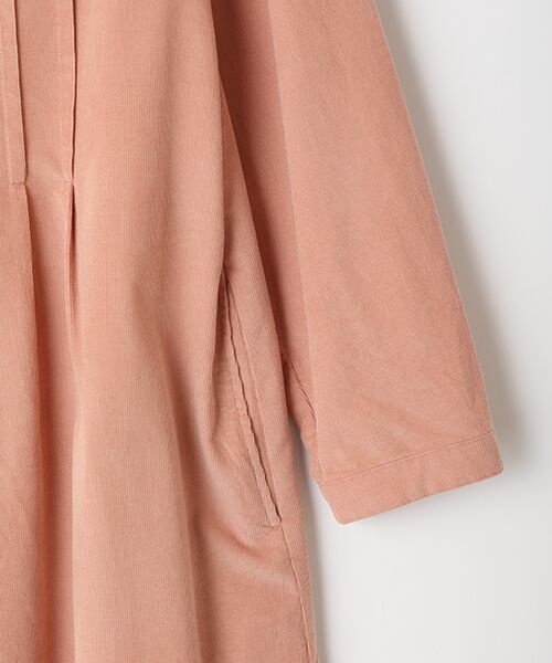 Mademoiselle NON NON / マドモアゼルノンノン ロング・マキシ丈ワンピース | コットンシャツコール ピンタックワンピース | 詳細3