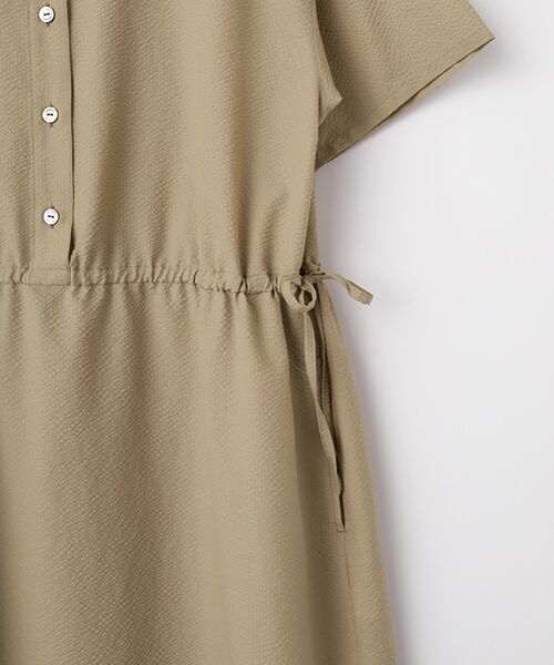 Mademoiselle NON NON / マドモアゼルノンノン ロング・マキシ丈ワンピース | 2WAYストレッチシアサッカー ドロップショルダーロングワンピース | 詳細3