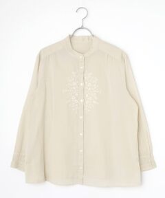 Mademoiselle NON NON / マドモアゼルノンノン シャツ・ブラウス | コットンドビークロス エンブロイダリーブラウス