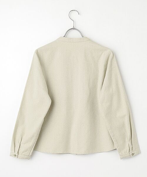 Mademoiselle NON NON / マドモアゼルノンノン シャツ・ブラウス | コットンカラー杢ヘリンボンソフト起毛オーバーブラウス | 詳細1